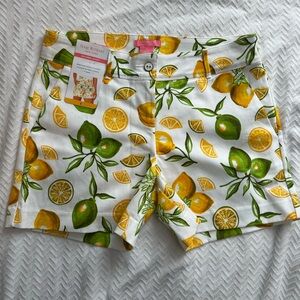 Issac Mizrahi Shorts Lemon Lime Print size 8 new with tags